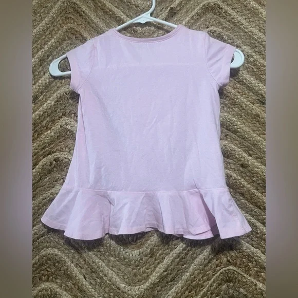 Disney Children's Short Sleeve Minnie Mouse Graphic Tee, Peplum,Girl's Size 6 - Picture 3 of 7